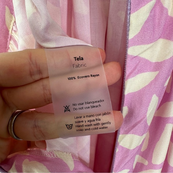 Palmacea Pink Printed Hoop Deep-V Maxi Dress Size‎ S - Picture 13 of 14